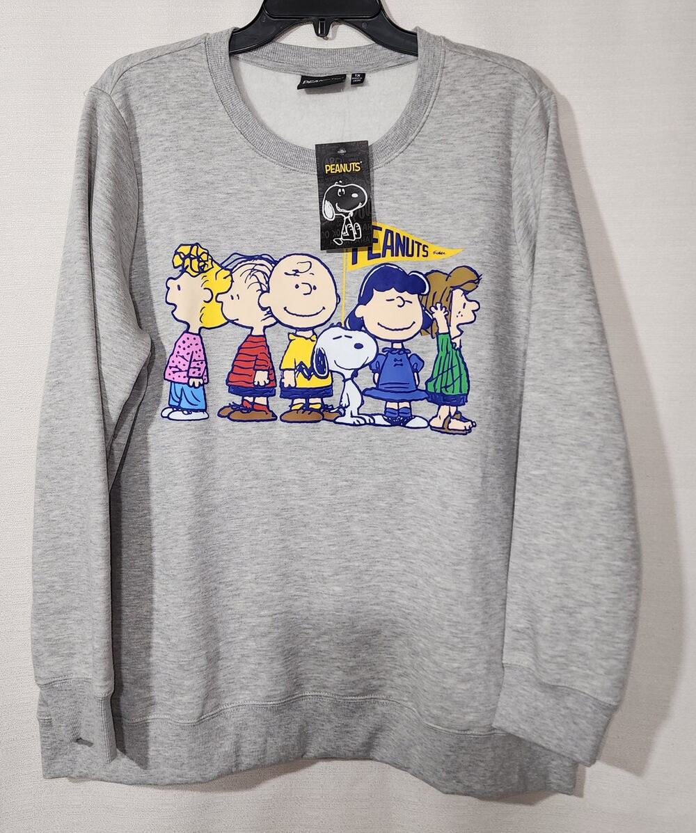 Snoopy and Friends gray sweatshirt womens size 1X